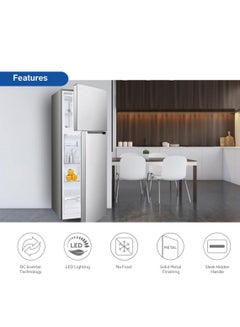 شارب Two Door (540L Gross/420L Net) Top Mount A++ Energy Class Inverter Compressor Refrigerator with Digital LED Display |Fresh Case, Inox SJ-HM540-HS3 Silver  - Image 4