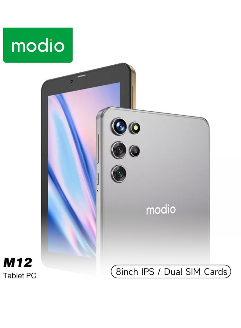 modio M12 7 Inch HD IPS Display Dual SIM Support 6GB RAM 256GB 5G 2.0MP Front And 5.0MP Rear Cameras 4000mAH Battery Android Tablet - International Version(Grey)  - Image 4