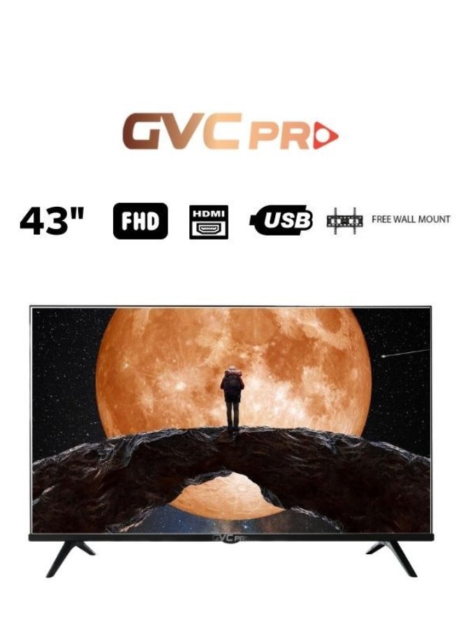 جي في سي برو - تلفزيون عالي الدقة مقاس 43 بوصة مع منافذ USB وHDMI - GVC-43TAF5100 - Image 1