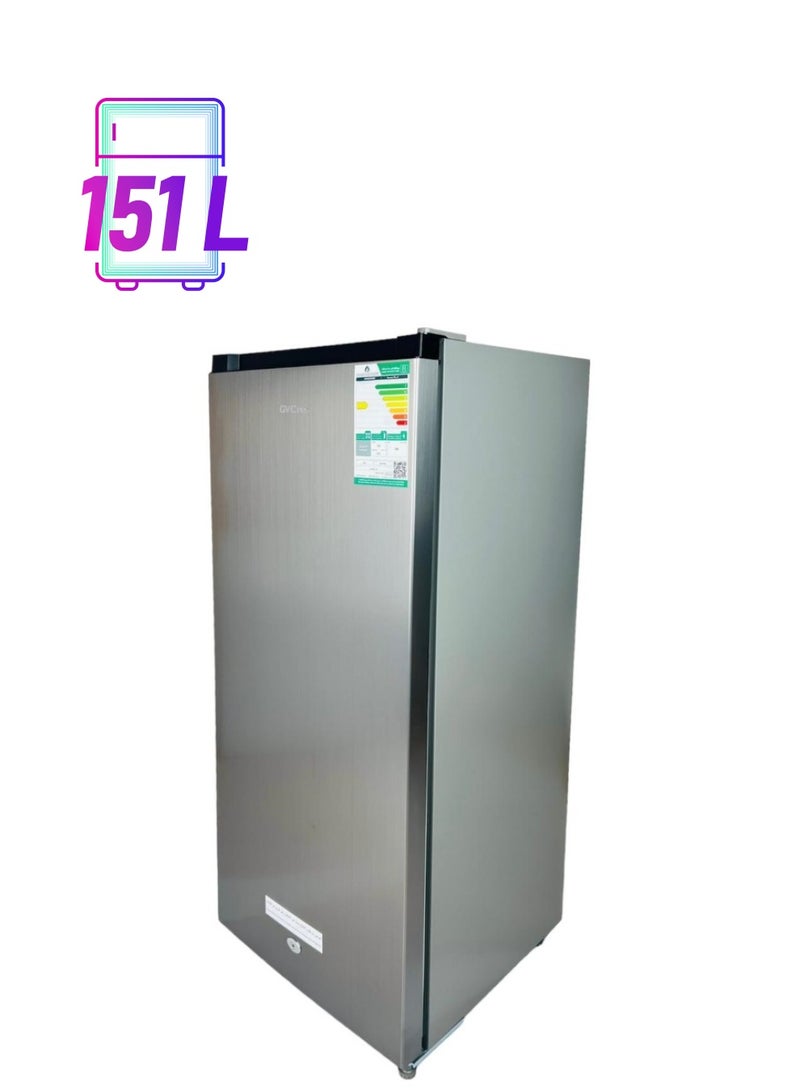 gvc pro Single Door Refrigerator 5.3 Feet GVCRF-159 Silver - Image 1