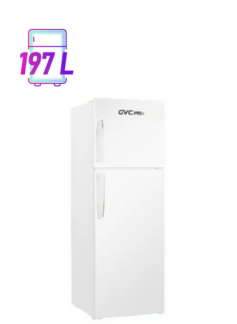 gvc pro Double Door Refrigerator 197L GVRF-350 White - Image 1