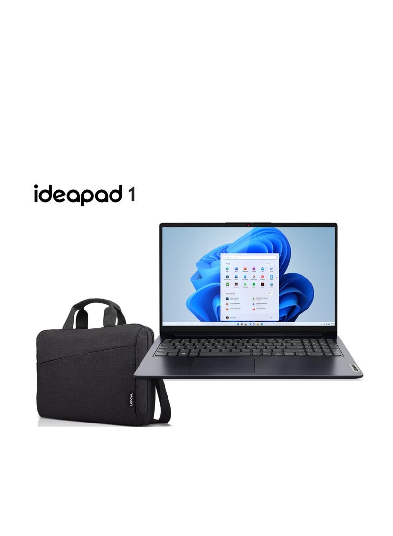 Lenovo Lenovo IdeaPad 1 15IGL7 82V700F5ED Laptop, Intel Celeron N4020, 15.6 Inch FHD Display, 256GB SSD, 4GB RAM, Integrated Intel UHD Graphics 600, FreeDos - Abyss Blue with Gift Bag English/Arabic Abyss Blue  - Image 3