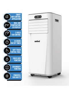 Sanford Smart 3 in 1 Cooler, Fan, Dehumidifier With Wifi Control, 2 Speed Fan, LED Touch Control 1005 W SF2851PAC BS White  - Image 4