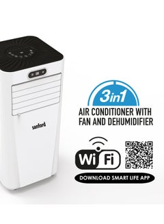 Sanford Smart 3 in 1 Cooler, Fan, Dehumidifier With Wifi Control, 2 Speed Fan, LED Touch Control 1005 W SF2851PAC BS White  - Image 3