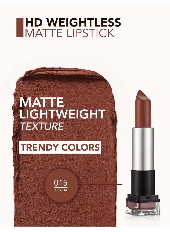 flormar HD Weightless Matte Lipstick – 015 Mocha – Weightless Matte Finish, Long-Wear Color, Smooth Comfortable Feel - Image 5