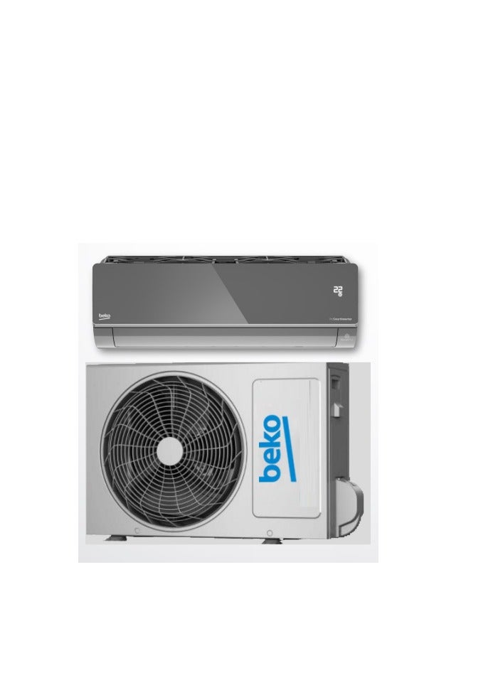 Beko - Split Air Conditioner (3 HP) Heating and Cooling Pro Smart Inverter ultra-fast cooling & Heating Wi-Fi 1200 m³/h BIHT245W0SX BIHT245W0SX Silver - Image 1