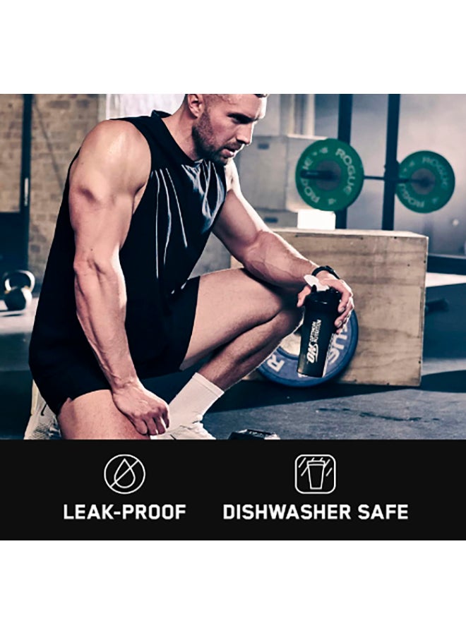 Optimum Nutrition On Shaker With Stainless Steel Mixing Ball Bpa And Dehp Free Dishwasher Safe Black  - Image 3