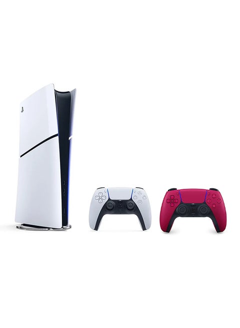 Sony PlayStation 5 Slim Console Digital Edition With Extra Red Controller