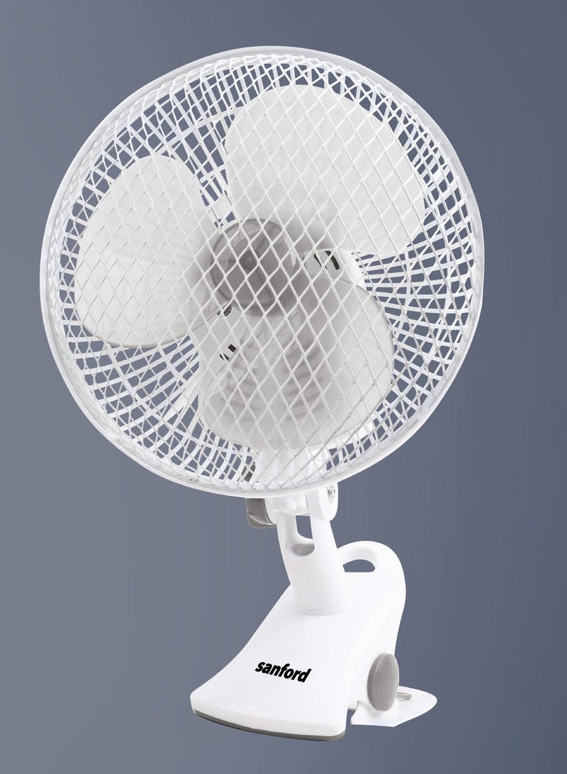 سانفورد مروحة 3 في 1 محمولة مقاس 8 بوصات، مروحة مكتب، مروحة حائط، 2 سرعة تحكم 45 وات - Image 1