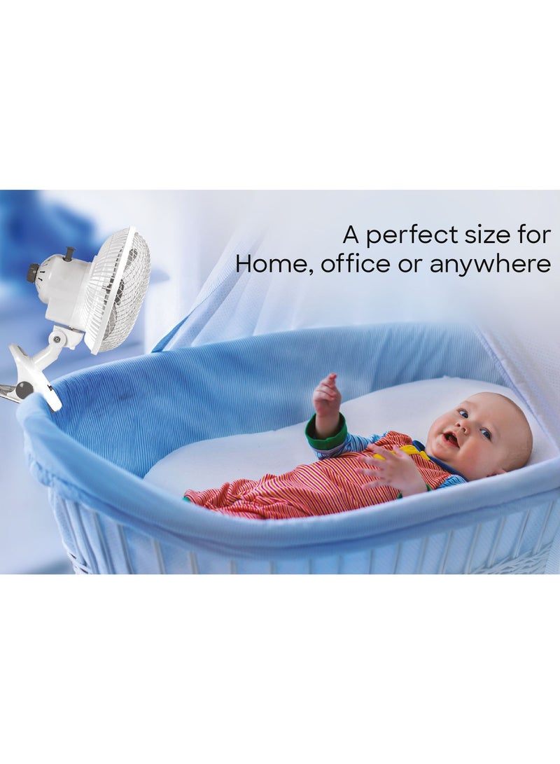 سانفورد مروحة 3 في 1 محمولة مقاس 8 بوصات، مروحة مكتب، مروحة حائط، 2 سرعة تحكم 45 وات - Image 5