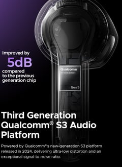 SoundPEATS Air5 Wireless Headphones With Adaptive Ambient Noise Reduction, Bluetooth 5.4 Headset With 6 Mic, 13 mm Driver, AI Call Noise Reduction And CVC V8.0, 30 Hours Black  - Image 2