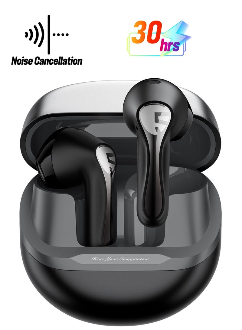 SoundPEATS - Air5 Wireless Headphones With Adaptive Ambient Noise Reduction, Bluetooth 5.4 Headset With 6 Mic, 13 mm Driver, AI Call Noise Reduction And CVC V8.0, 30 Hours Black - Image 1