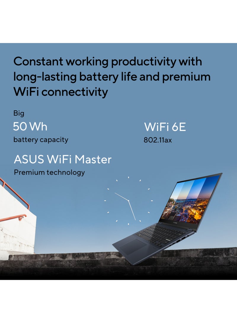 ASUS - Vivobook S 14 Flip Laptop With 14 Inch Display,Intel Core i5-1335U Processor/8GB RAM/512GB SSD /Intel UHD 600 Graphics/Windows 11 Home/ English/Arabic Silver - Image 1