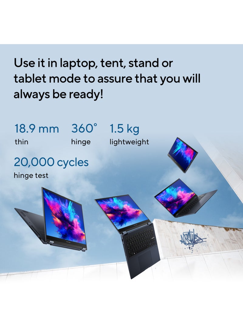 ASUS - Vivobook S 14 Flip Laptop With 14 Inch Display,Intel Core i5-1335U Processor/8GB RAM/512GB SSD /Intel UHD 600 Graphics/Windows 11 Home/ English/Arabic Silver - Image 1