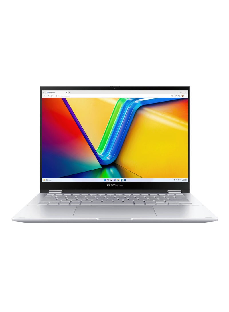 ASUS - Vivobook S 14 Flip Laptop With 14 Inch Display,Intel Core i5-1335U Processor/8GB RAM/512GB SSD /Intel UHD 600 Graphics/Windows 11 Home/ English/Arabic Silver - Image 1