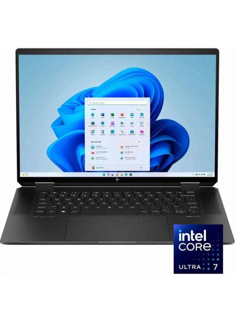 HP - Spectre X360 (Upgraded Version) Laptop With 16 Inch Touch Display, Core Ultra 7-155H Processor/16GB RAM/1TB SSD/Intel Iris Xe Graphics/Windows 11 Home English/Arabic Black - Image 1