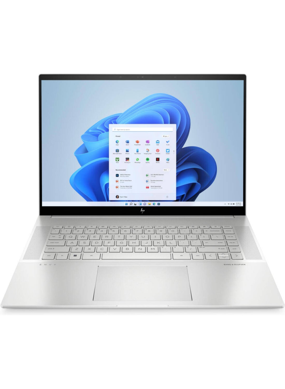 Envy 16-H1053DX (Upgraded Version) Laptop With 16 Inch WQXGA Touch Display, Core- i7-13700H Processor/16GB RAM/1TB SSD/8GB NVIDIA GeForce RTX 4060 Graphics/Windows 11 Home English/Arabic Silver