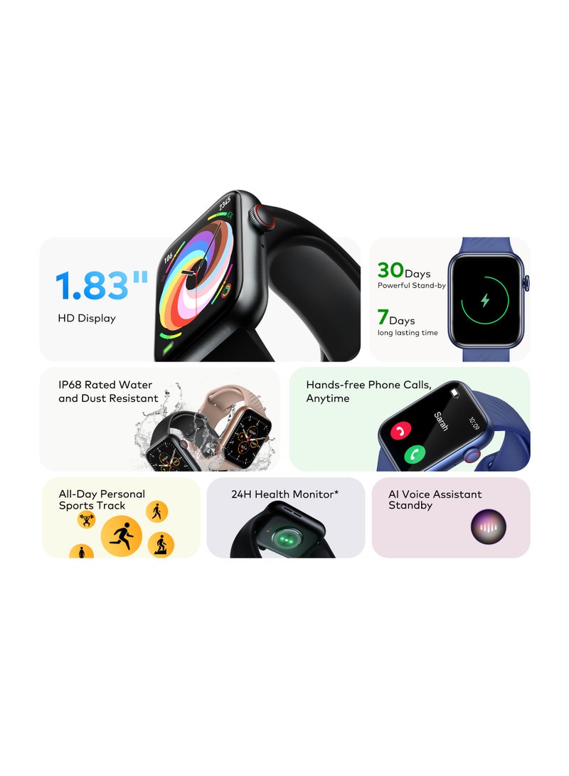 ITEL 220 mAh 1.83'' Sones Smart Watch Native Storm isw-011 Pink - Image 3