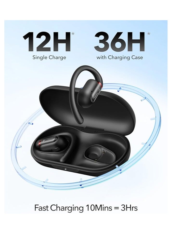 ساوند كور - سماعات رأس Anker V30i مفتوحة الأذن، مريحة للغاية، تصميم خفيف الوزن، ملائم تمامًا، خطافات أذن مريحة، صوت جهير قوي، وقت تشغيل 36 ساعة، بلوتوث 5.3، التحكم في التطبيقات، مكالمات واضحة، سماعات أذن لاسلكية - Image 1