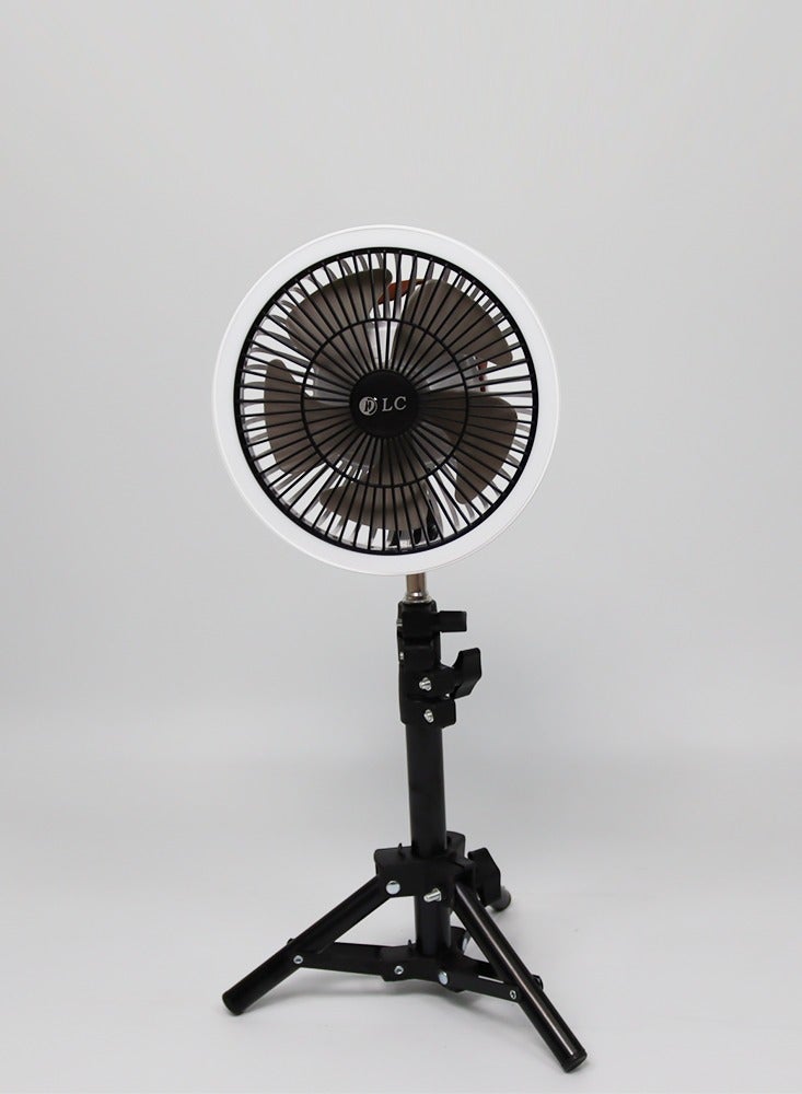 دي إل سي  مروحة للتخييم والأماكن الداخلية مع مصباح - Image 1