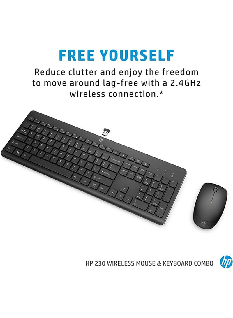 HP 230 Wireless Keyboard & Mouse Combo Black  - Image 5