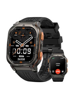 KOSPET Tank M3 Ultra Smartwatch (Black) - 1.96" Amoled Display, GPS, Bluetooth Calling, 10 Day Battery Life, 5ATM Water resistant, 130+ Sports Modes, Heart Rate Monitoring, Sleep Tracking, Rugged Black  - Image 1
