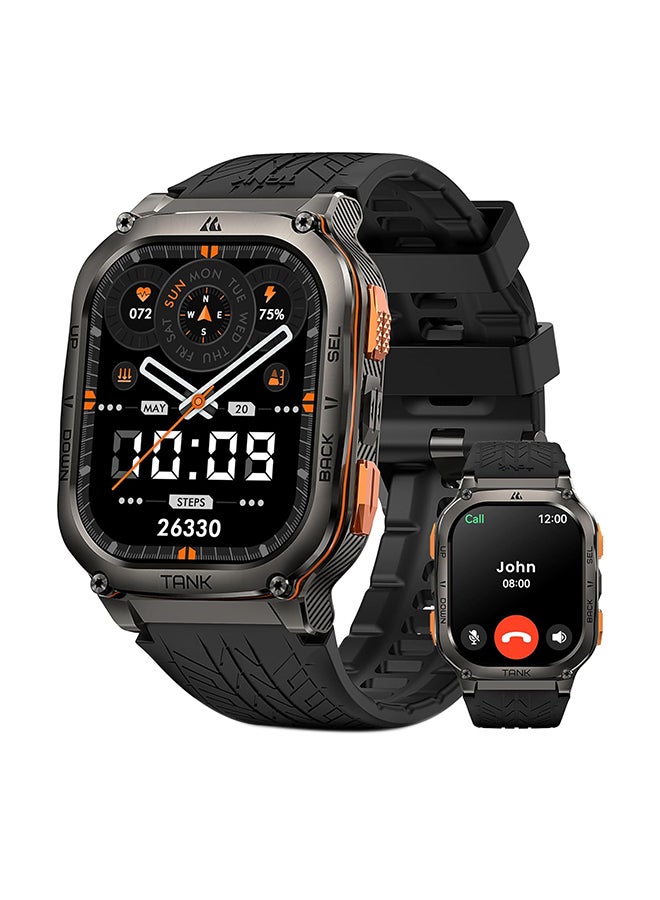 KOSPET - Tank M3 Ultra Smartwatch (Black) - 1.96" Amoled Display, GPS, Bluetooth Calling, 10 Day Battery Life, 5ATM Water resistant, 130+ Sports Modes, Heart Rate Monitoring, Sleep Tracking, Rugged Black - Image 1