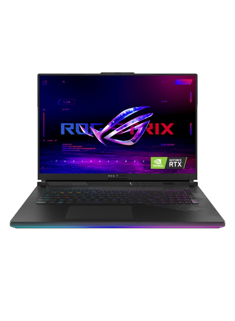 ASUS - Strix SCAR 18 Gaming (Upgraded Version) Laptop With 18-Inch Display, Core i9-14900HX Processor/64GB RAM/4TB SSD/16GB Nvidia Geforce 4090 Graphics Card/Windows 11 Home English/Arabic Black - Image 1