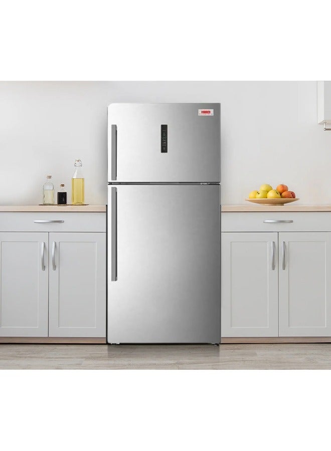 HAAM Two-Door Refrigerator 19.9 Feet Steel 347 kW HM690SRF-H22LINV Silver  - Image 4
