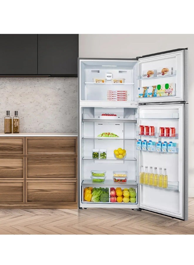 HAAM Two-Door Refrigerator 19.9 Feet Steel 347 kW HM690SRF-H22LINV Silver  - Image 5