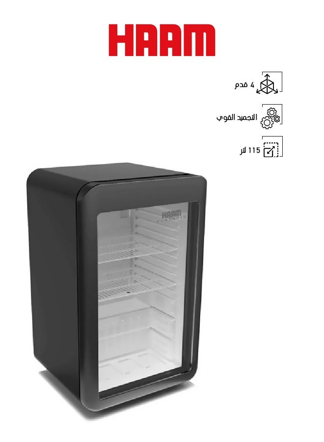 Display Refrigerator 115 L HM150BGT-23 Black - pnsku/N70093330V/45/_/1721121128/f2010616-5563-47e1-b6ef-314b68ed2833