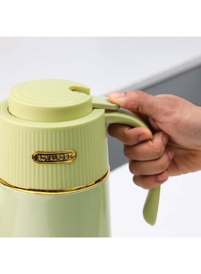 Royalford Royalford 1900 ml (64 oz) Eden Vacuum Flask- RF12586/ with Pink Glass Inner and PP Outer Body/ Keeps Your Drinks Hot or Cold, Asbestos-Free and Hygienic/ Leak-Proof and Portable Design/ Suitable for Indoor and Outdoor Use/ Green Pink  - Image 4