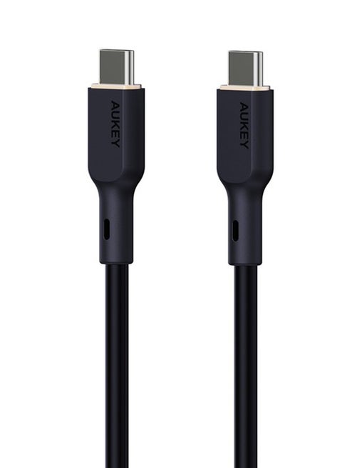 1.8m 140W Silicone USB C to USB C Cable Black