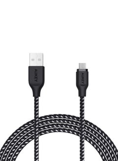 Aukey Braided Nylon USB 2.0 to Micro USB Cable (1.2m / 3.95ft) Black  - Image 3