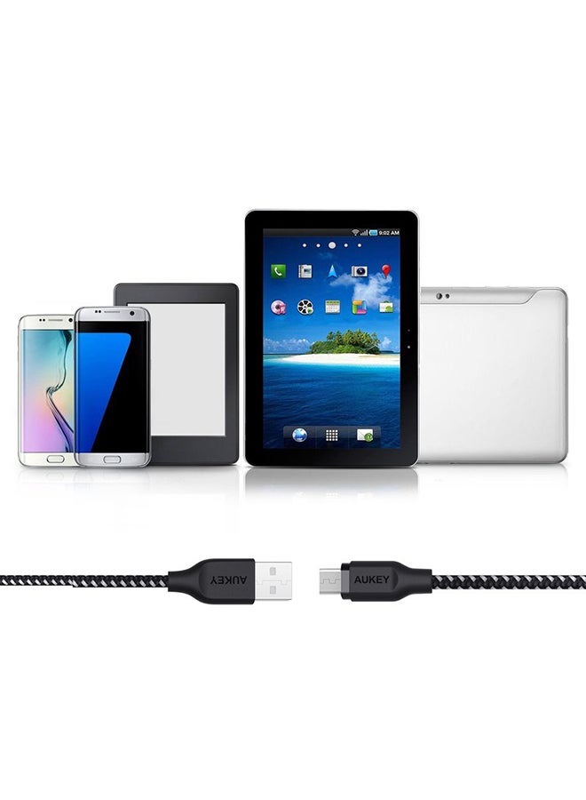 أوكي كابل USB 2.0 إلى Micro USB من النايلون المضفر (1.2 متر / 3.95 قدم)  - Image 2