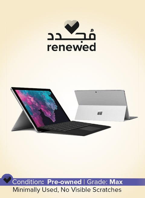 Renewed - Microsoft Surface Pro 6 2 in 1 Laptop With 12.3-Inch Touch Screen Display,Intel Core i5/8th Gen/8 GB RAM/256 GB SSD/Windows 10 Pro English Silver