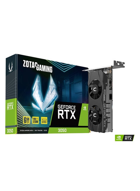 بطاقة رسوميات GAMING GeForce RTX 3050 منخفضة الارتفاع، ذاكرة GDDR6 سعة 6 جيجابايت، سرعة ذاكرة 14 جيجابت في الثانية، سرعة تعزيز 1470 ميجاهرتز، 2304 نواة CUDA، PCI Express 4.0 8x | ZT-A30510L-10L