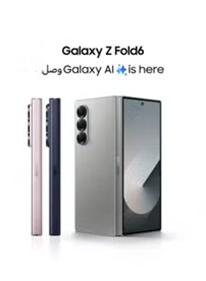 سامسونج هاتف Galaxy Z Fold 6 ثنائي الشريحة باللون الفضي وذاكرة وصول عشوائي سعة 12 جيجابايت وذاكرة داخلية سعة 1 تيرابايت وشبكة 5G - الإصدار الدولي - Image 2