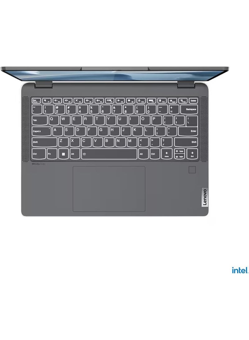 Lenovo IdeaPad Flex 5 Laptop With 14-Inch Display, Core i7-1255U Processor/16GB RAM/512GB SSD/Intel Iris XE Graphics/Windows 11 English/Arabic Grey  - Image 2