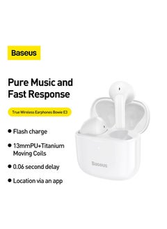 بيسوس سماعات أذن لاسلكية Bowie E3 TWS بتقنية البلوتوث V5.0 مع حافظة شحن تدعم تحديد المواقع عبر التطبيق  - Image 2