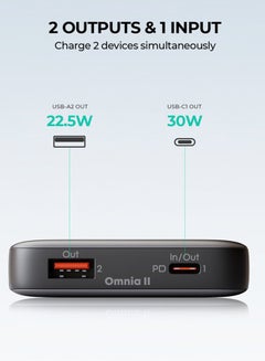 أوكي 10,000 ميللي أمبير بطارية متنقل بقدرة 30 واط Y41 اسود 10000 mAh  - Image 2
