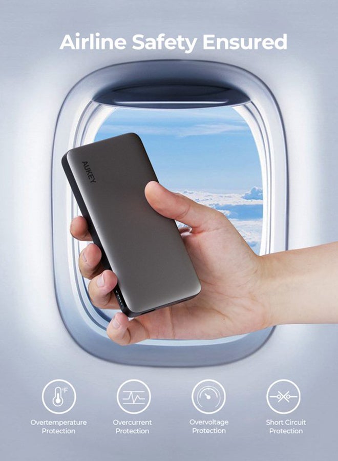 أوكي 10,000 ميللي أمبير بطارية متنقل بقدرة 30 واط Y41 اسود 10000 mAh  - Image 4