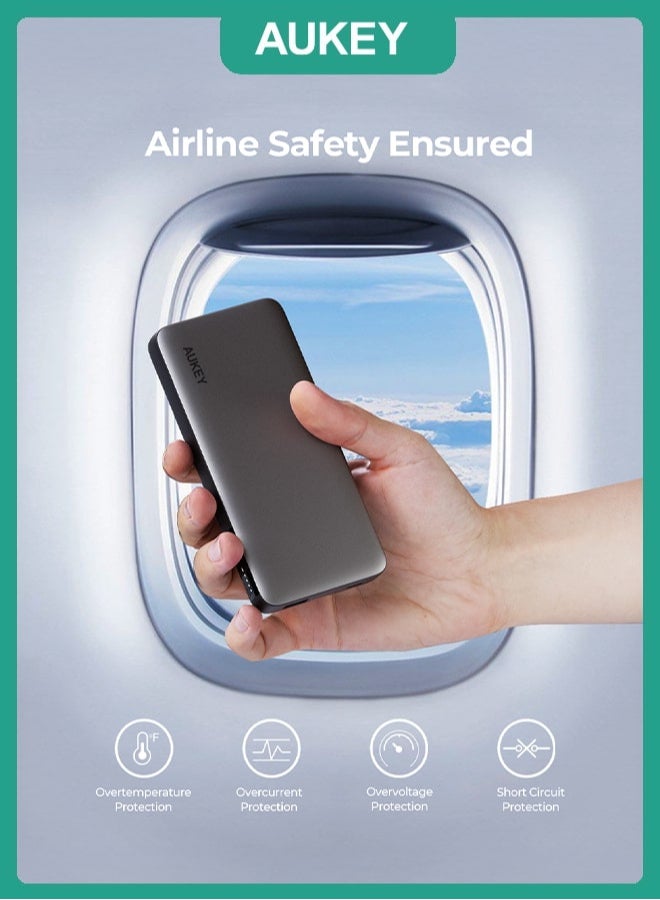 Aukey Portable Power Bank With 30W PD1A+1C Grey - Image 4