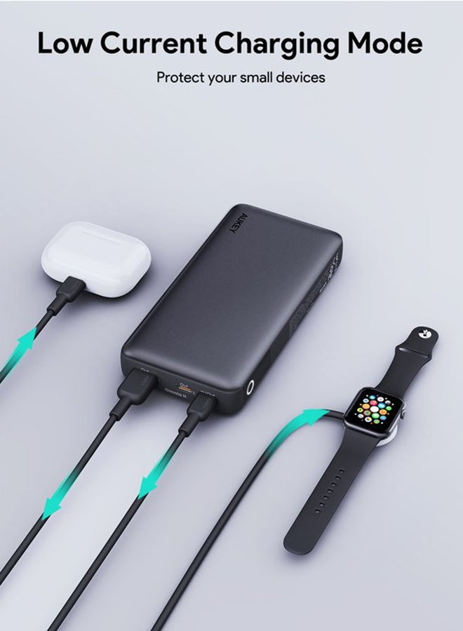20000 mAh Portable Power Bank with 30W PD Grey