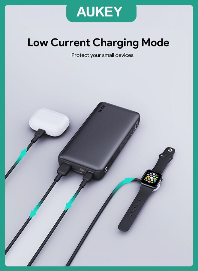 Aukey 20000 mAh Portable Power Bank with 30W PD Grey - Image 4