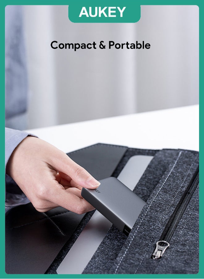 Aukey 20000 mAh Portable Power Bank with 30W PD Grey - Image 2