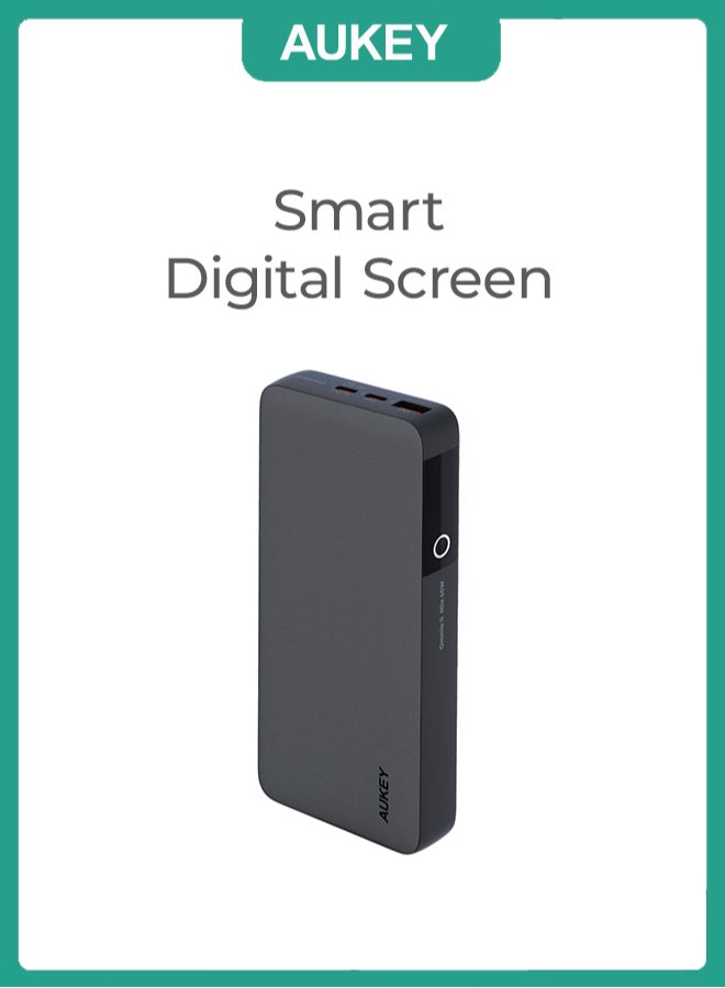 Aukey 20000 mAh Portable Power Bank With 65W PD Grey - Image 2