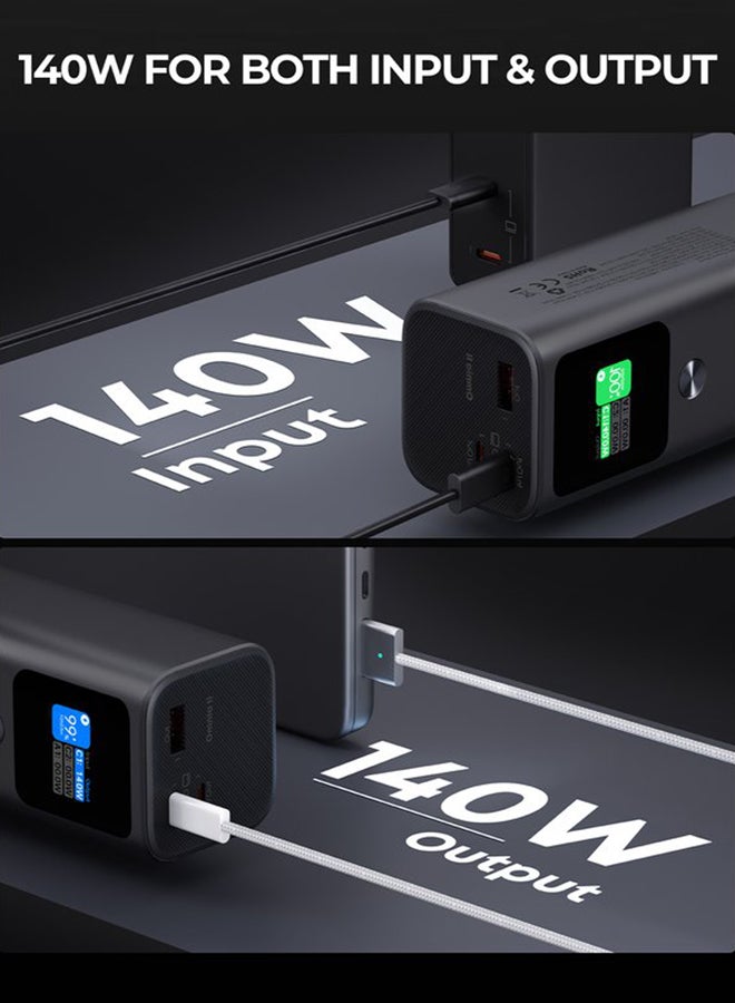 أوكي بطارية متنقل 27,600 ميللي أمبير بقدرة 140 واط رمادي 27600 mAh  - Image 4