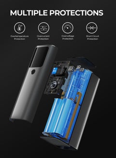 أوكي بطارية متنقل 27,600 ميللي أمبير بقدرة 140 واط رمادي 27600 mAh  - Image 2