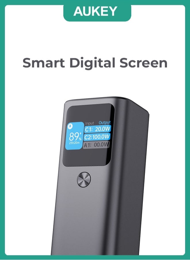 Aukey Portable Power Bank With 140W PD3.1 Grey - Image 4